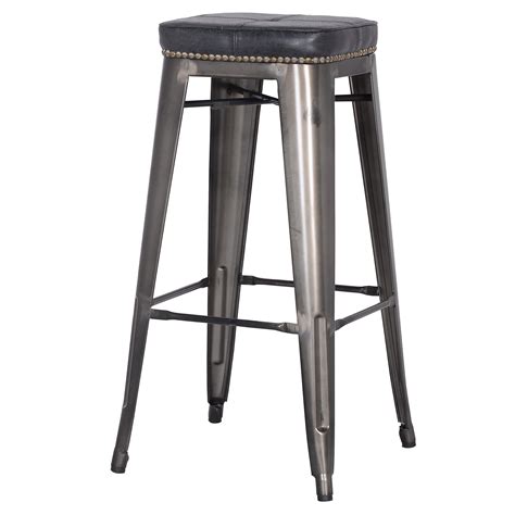 backless fabric stool metal|metal backless counter stools.